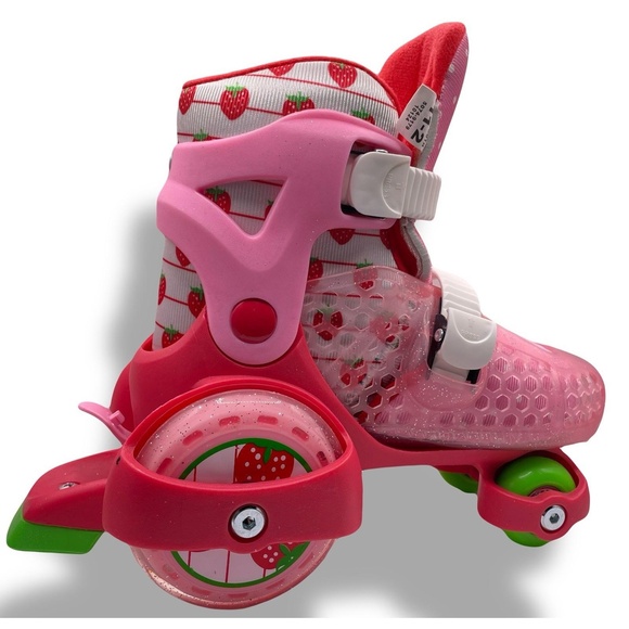 Girls Skates Roller Derby Fun Roll Strawberry Youth 11-2 Adjustable Pink Skates - Picture 1 of 7